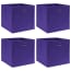  vidaXL 4 db lila szövet tárolódoboz 32 x 32 x 32 cm termék 2. képe