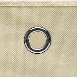 Úložné boxy 10 ks krémové 32 x 32 x 32 cm textil - obrázek 4