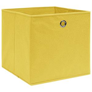 Úložné boxy 10 ks žluté 32 x 32 x 32 cm textil - obrázek 2