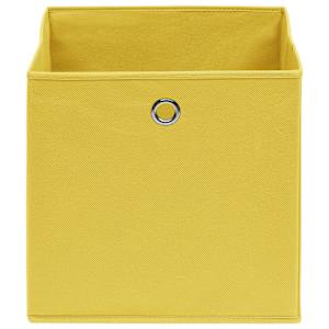 Úložné boxy 10 ks žluté 32 x 32 x 32 cm textil - obrázek 3