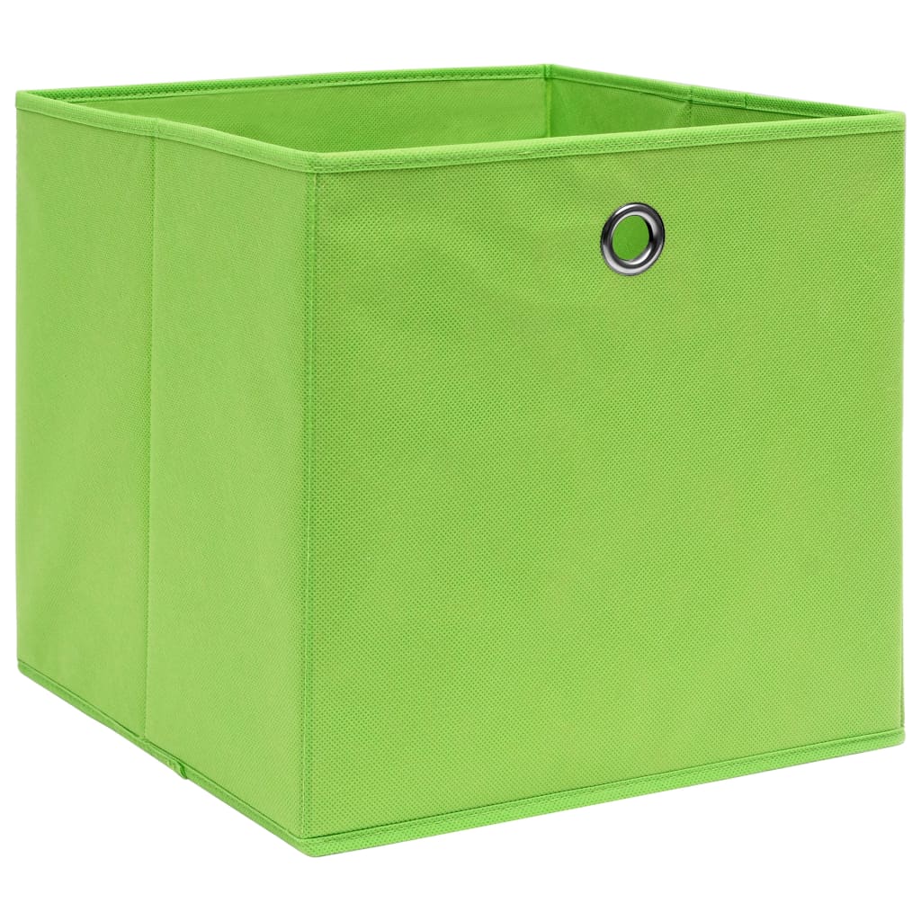 

vidaXL Opbergboxen 10 st 32x32x32 cm stof groen