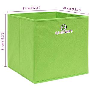 Úložné boxy 10 ks zelené 32 x 32 x 32 cm textil - obrázek 5