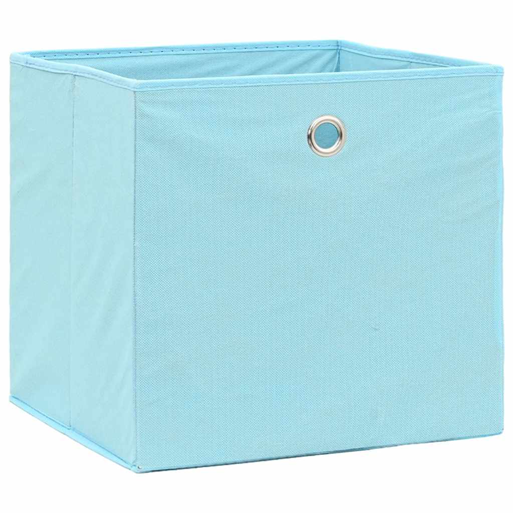 vidaXL Förvaringslådor 10 st babyblå 32x32x32 cm tyg