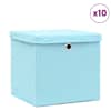 vidaXL hoiukastid kaantega 10 tk, helesinine, 32 x 32 x 32 cm, kangas