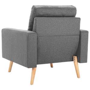 Křeslo světle šedé textil - obrázek 5