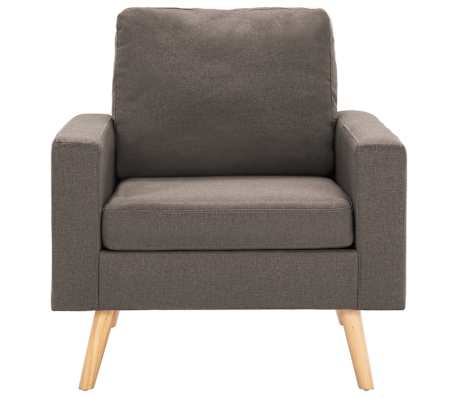 vidaXL Fauteuil Taupe Tissu