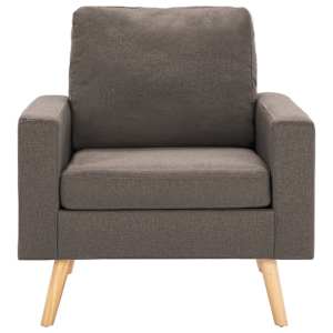 Křeslo taupe textil - obrázek 3