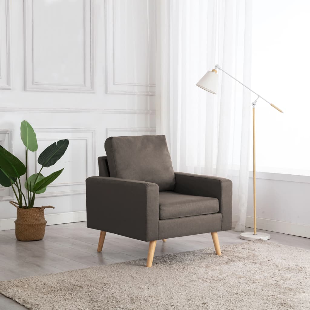Fauteuil stof taupe