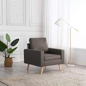 Křeslo taupe textil - obrázek 1