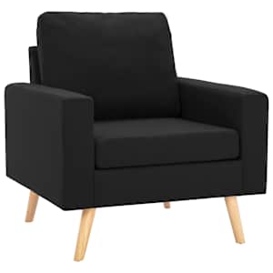 Křeslo černé textil - obrázek 2