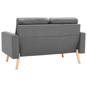 2místná pohovka světle šedá textil - obrázek 5