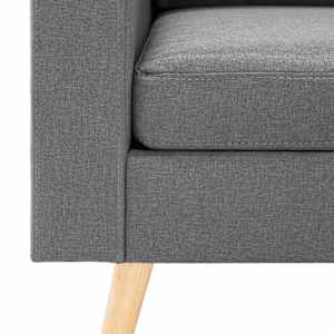2místná pohovka světle šedá textil - obrázek 6