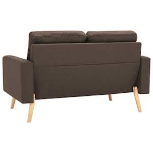 2místná pohovka hnědá textil - obrázek 5