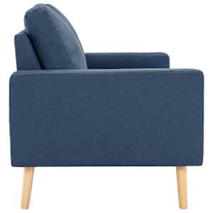2místná pohovka modrá textil - obrázek 4