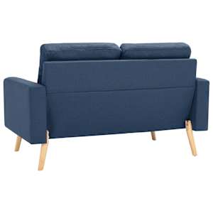 2místná pohovka modrá textil - obrázek 5