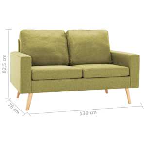 2místná pohovka zelená textil - obrázek 7