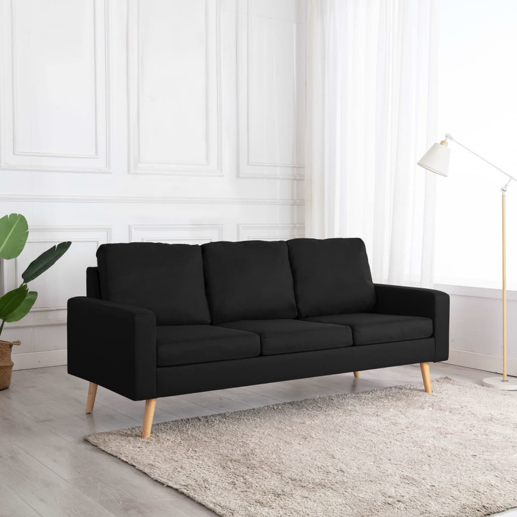 vidaXL 3-personers sofa stof sort