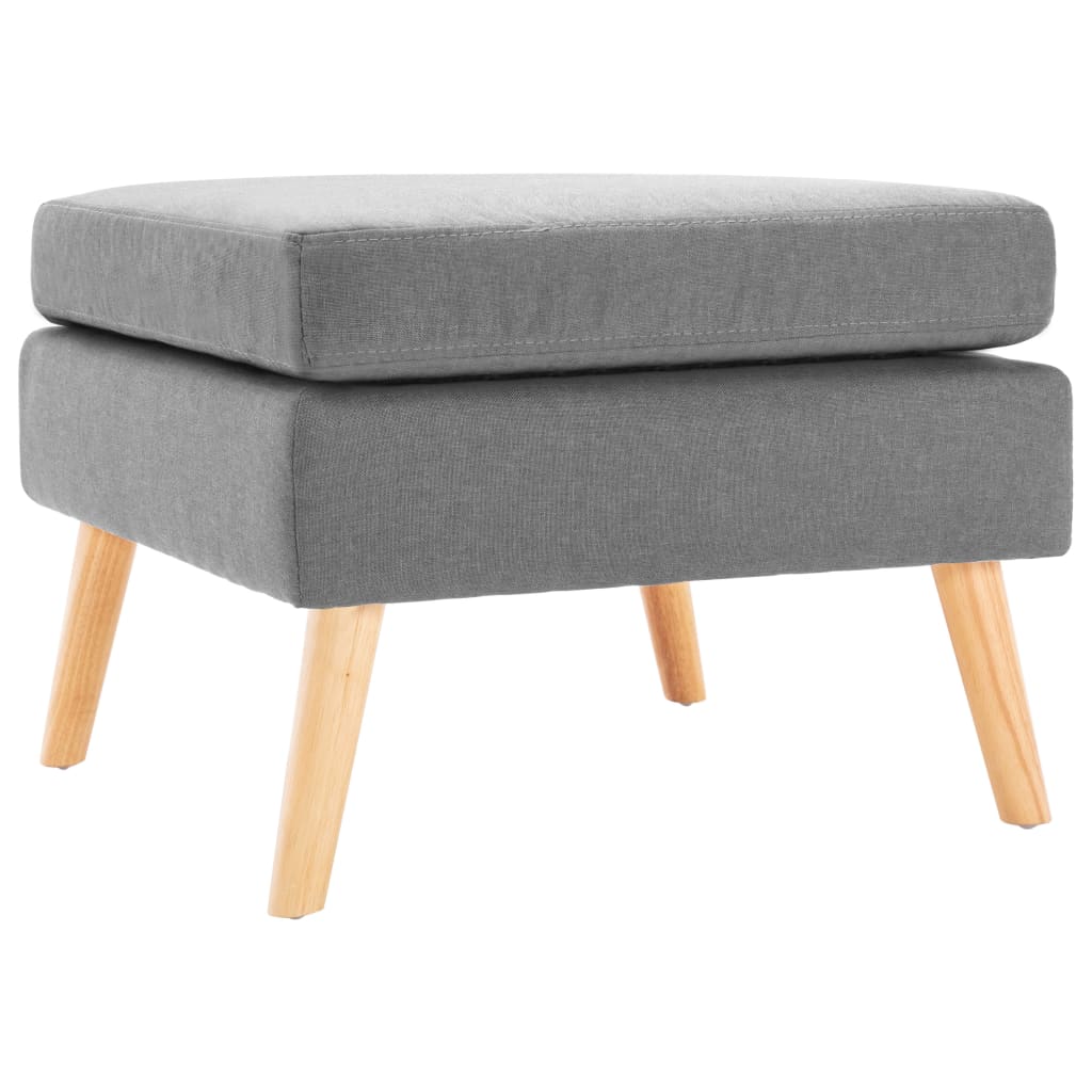 vidaXL Podnožka světle šedá textil