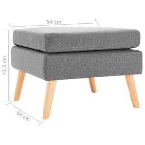 Podnožka světle šedá textil - obrázek 5