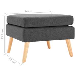 Podnožka tmavě šedá textil - obrázek 5