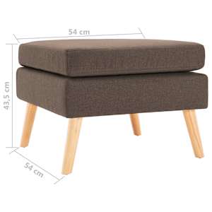Podnožka hnědá textil - obrázek 5