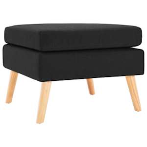 Stolček za noge črno blago