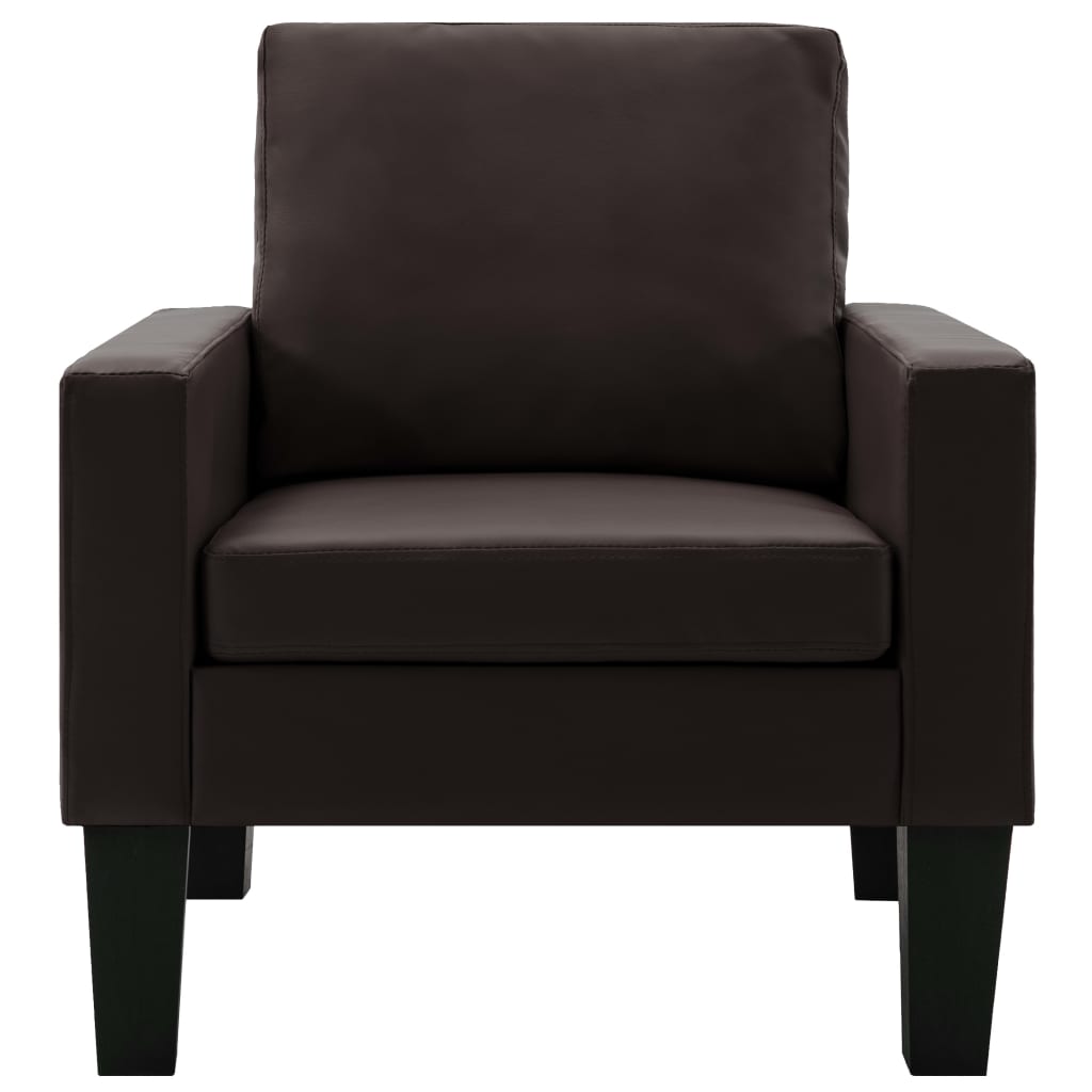 

vidaXL Fauteuil kunstleer bruin