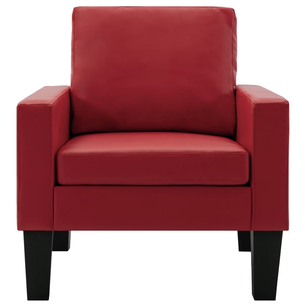 

vidaXL Fauteuil kunstleer rood