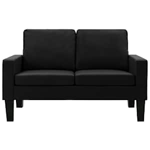 vidaXL 2-Sitzer-Sofa Schwarz Kunstleder