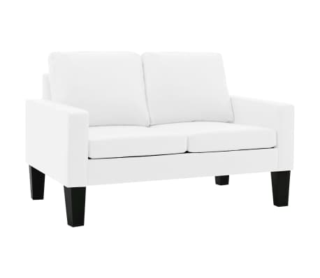 vidaXL kétszemélyes fehér műbőr kanapé