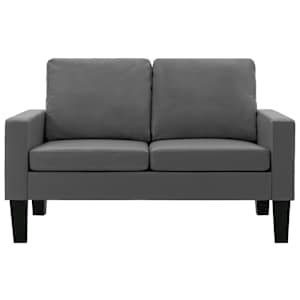 vidaXL 2-Sitzer-Sofa Grau Kunstleder
