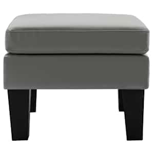 vidaXL kāju soliņ&scaron;, pelēka mākslīgā āda