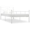 vidaXL voodiraam valge, metall, 90 x 200 cm