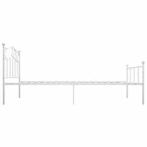 Rám postele bílý kov 100 x 200 cm - obrázek 4