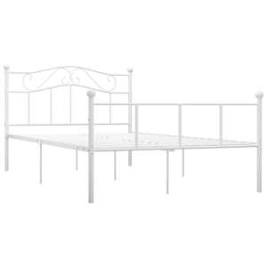 vidaXL Bedframe metaal wit 120x200 cm
