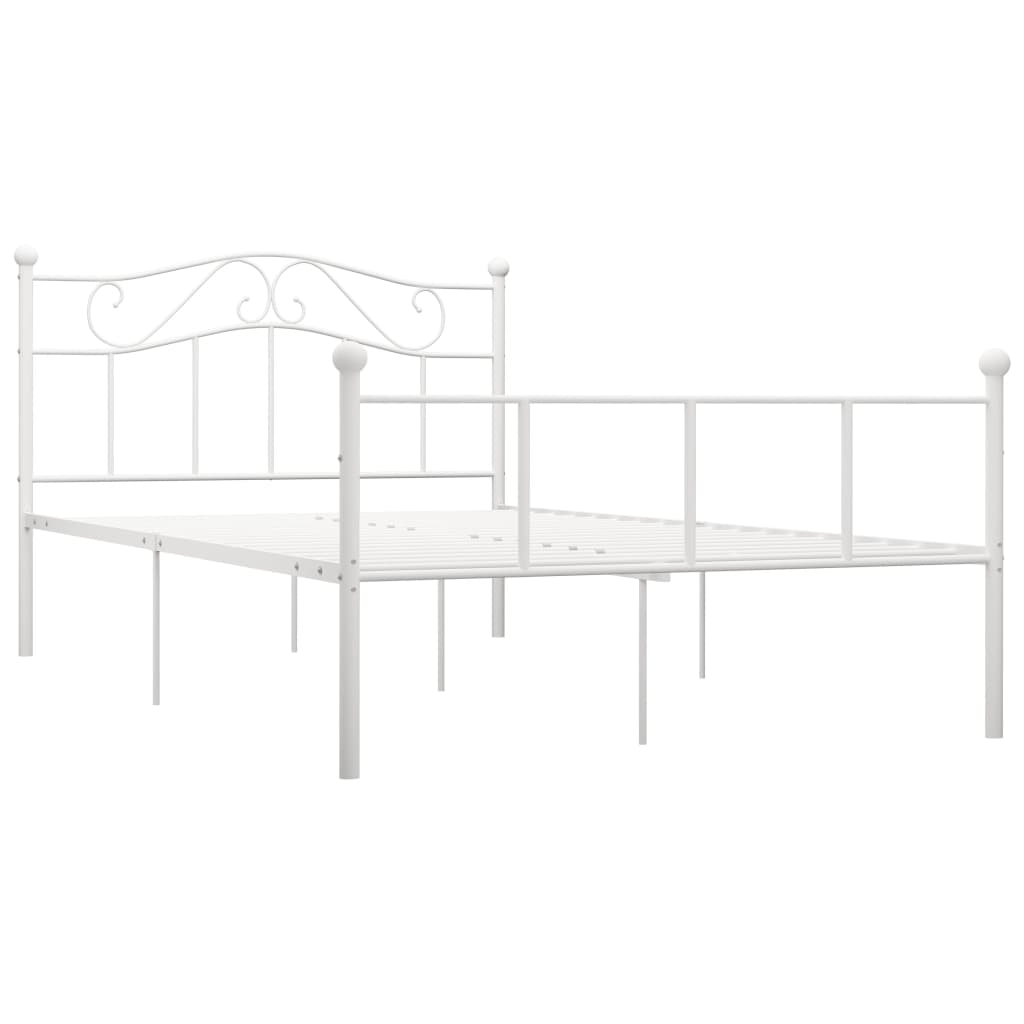 Thumbnail - vidaXL Bettgestell Weiß Metall 140×200 cm