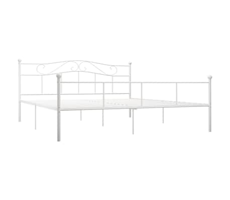 vidaXL Sengeramme hvit metall 180x200 cm