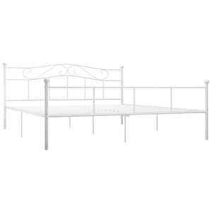 vidaXL Sengeramme hvit metall 200x200 cm