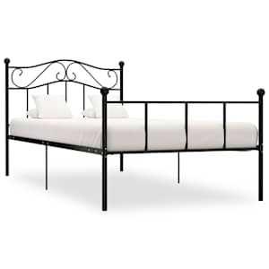 Posteljni okvir črn kovinski 90x200 cm