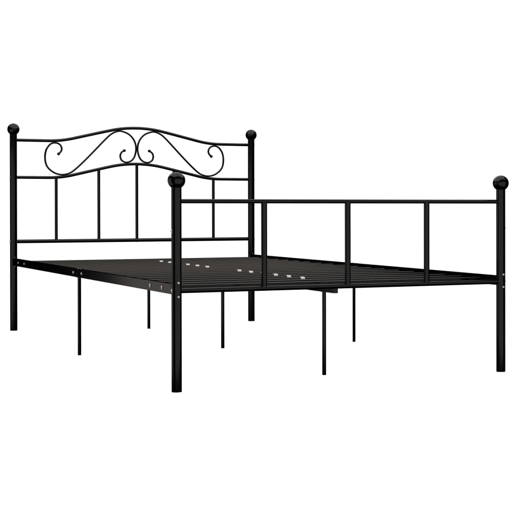 vidaXL Bedframe metaal zwart 140x200 cm afbeelding
