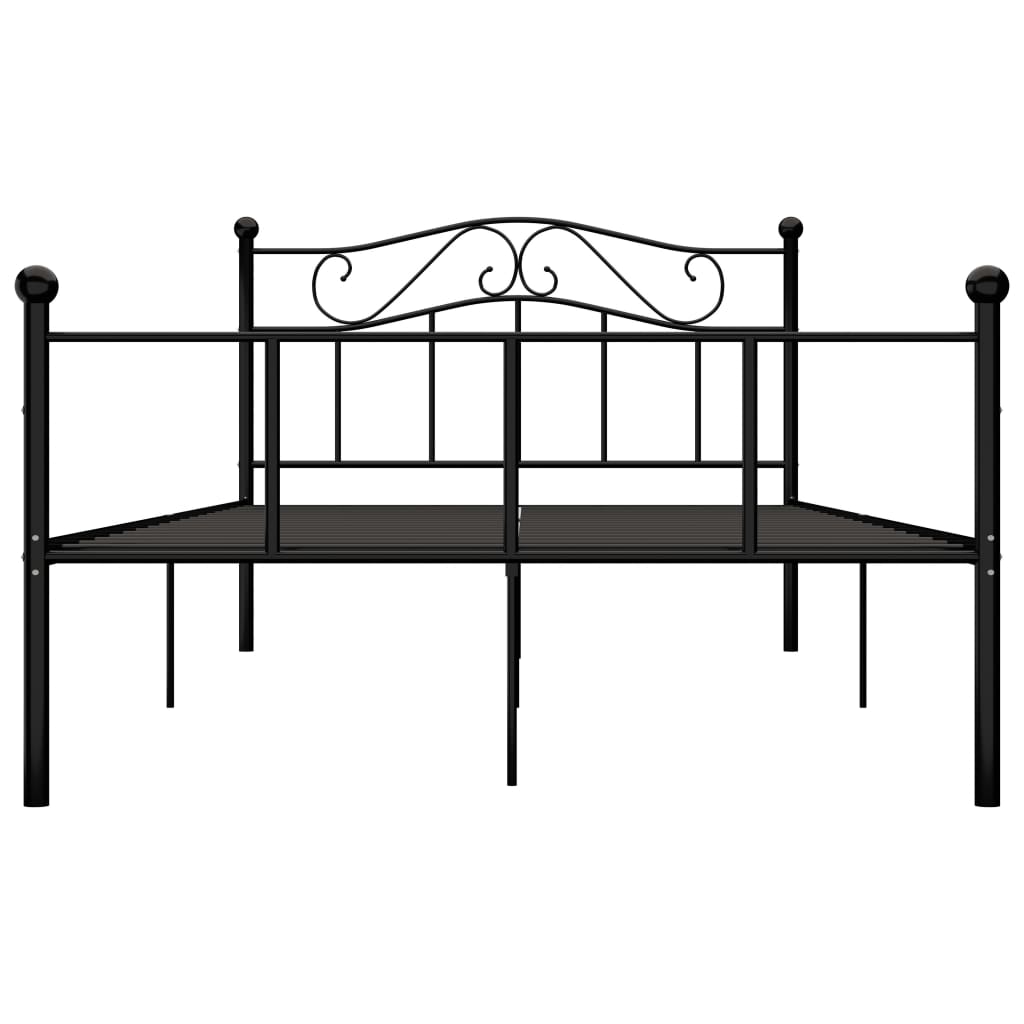Thumbnail - vidaXL Bettgestell Schwarz Metall 140×200 cm