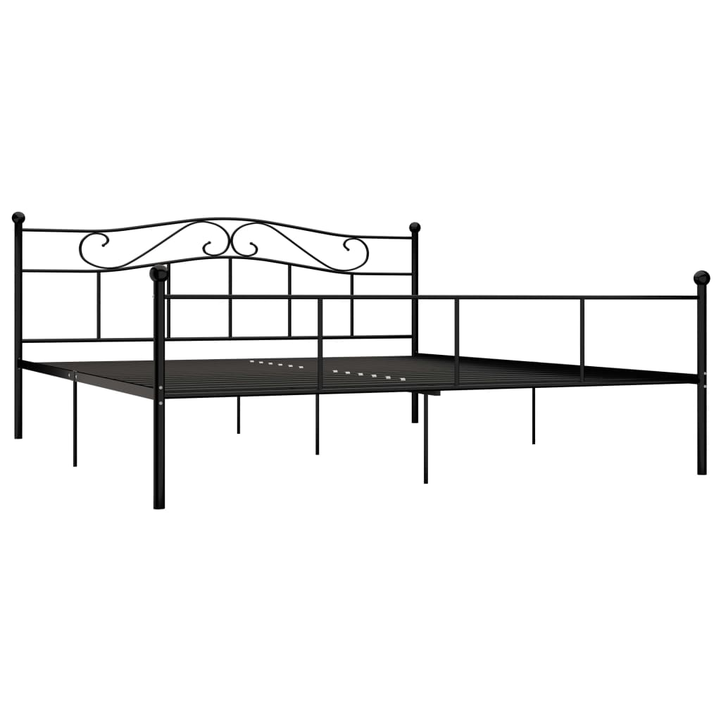vidaXL Bedframe metaal zwart 180x200 cm
