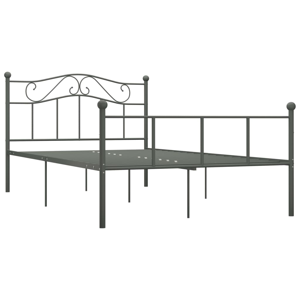 

vidaXL Bedframe metaal grijs 120x200 cm