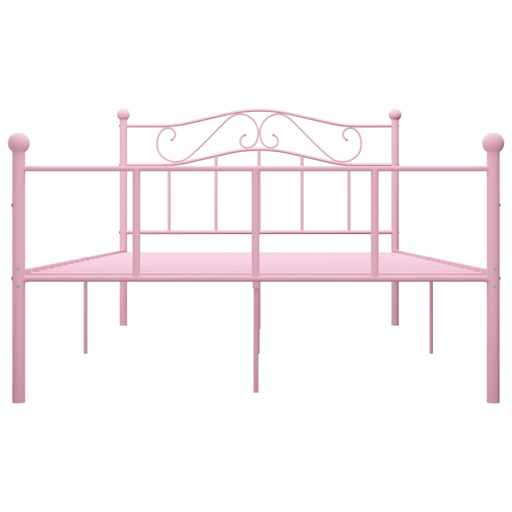 Thumbnail - vidaXL Bettgestell Rosa Metall 140×200 cm