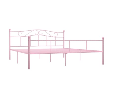 vidaXL Cadre de lit Rose Métal 200x200 cm