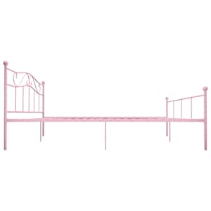 Rám postele růžový kov 200 x 200 cm - obrázek 4