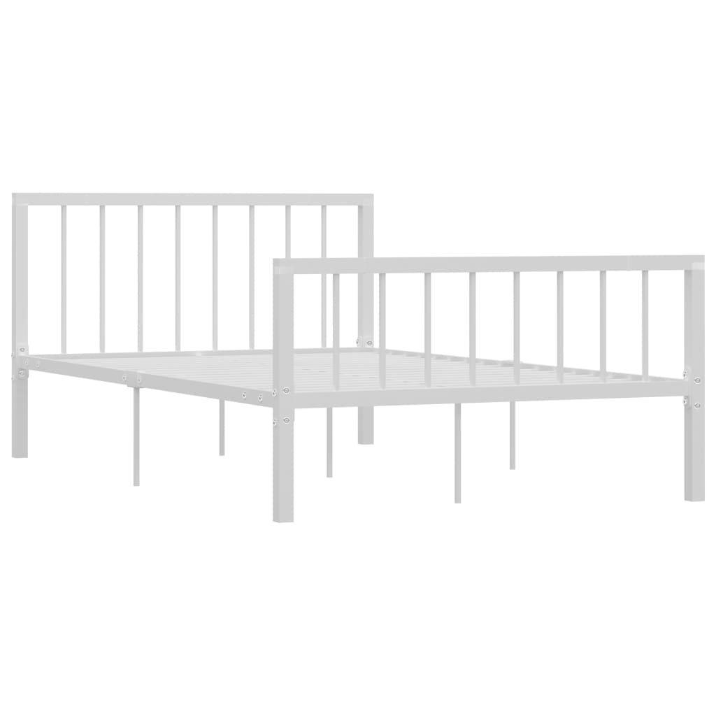 vidaXL Bedframe metaal wit 120x200 cm afbeelding