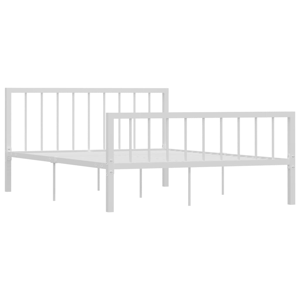 

vidaXL Bedframe metaal wit 140x200 cm