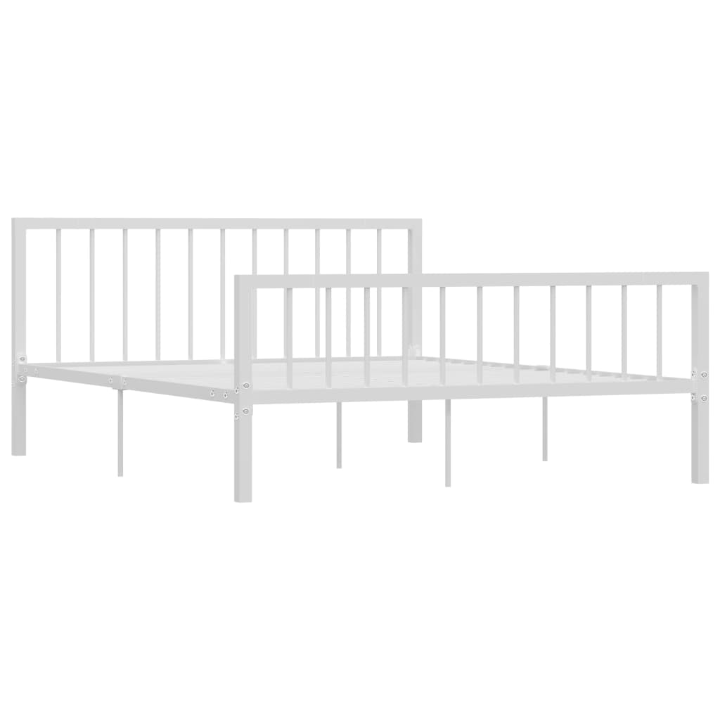 

vidaXL Bedframe metaal wit 160x200 cm