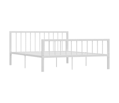 vidaXL Sengeramme hvit metall 160x200 cm